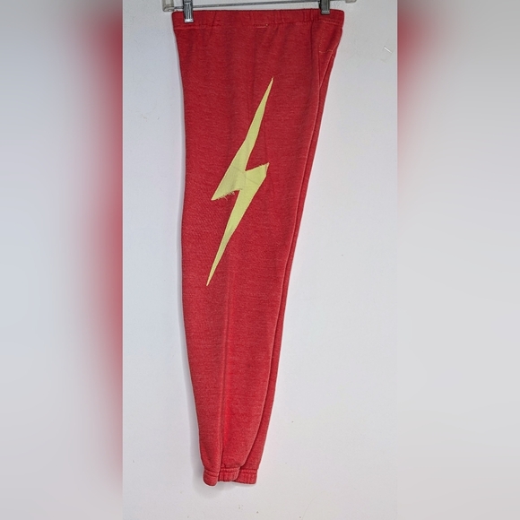 Aviator Nation Girl's ⚡ BOLT Sweatpants in Watermelon 🍉 - Picture 1 of 6